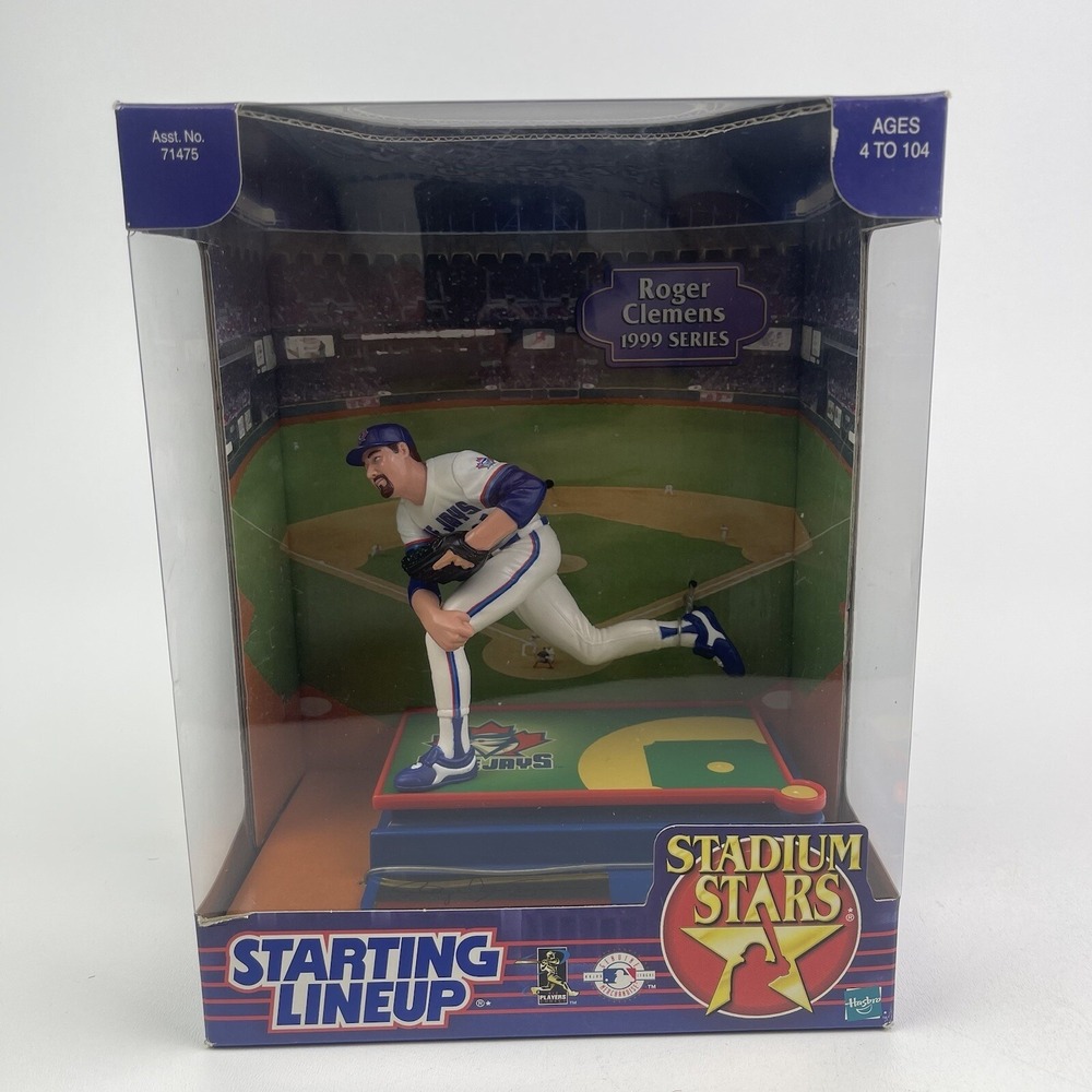 1999 Starting Lineup Stadium Stars Figure Roger Clemens Blue Jays Hasbro MLB